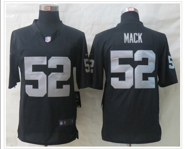 NEW NFL Oakland Raiders #52 Khalil Mack Black Limited Jersey