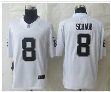 NEW Oakland Raiders #8 Matt Schaub White NFL Limited Jersey