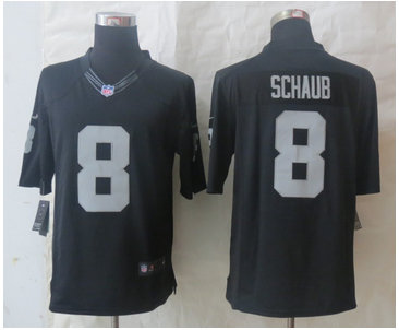 NEW Oakland Raiders #8 Matt Schaub Black NFL Limited Jersey