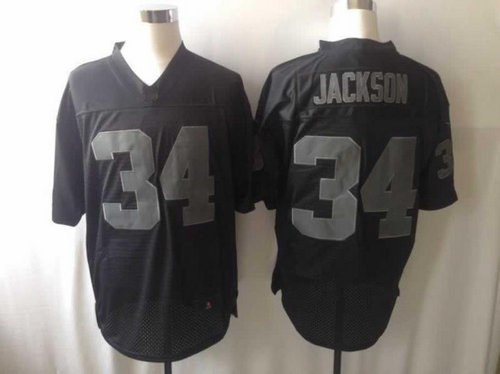 NEW Oakland Raiders 34 Bo Jackson Drenched Limited Jerseys(Black) NEW Oakland Raiders 34 Bo Jackson Drenched Limited Jerseys(Black)