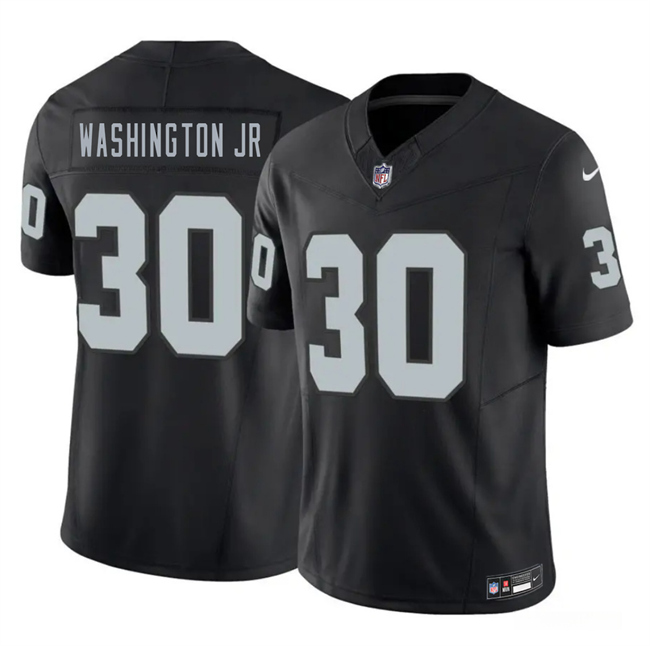 Men's Las Vegas Raiders #30 Mike Washington Jr Black 2026 Draft F.U.S.E. Vapor Untouchable Limited Stitched Football Jersey