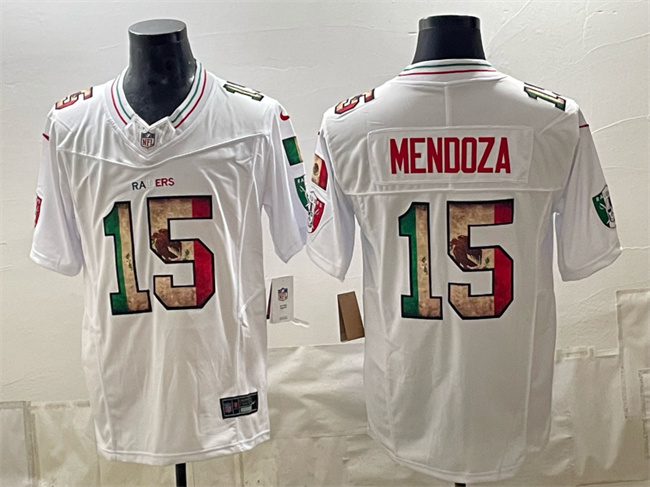 Men's Las Vegas Raiders #15 Fernando Mendoza White F.U.S.E. Mexico Vapor Untouchable Limited Stitched Football Jersey