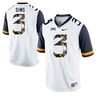 West Virginia Mountaineers White Charles Sims College Football Portrait Jersey West Virginia Mountaineers White Charles Sims College Football Portrait Jersey