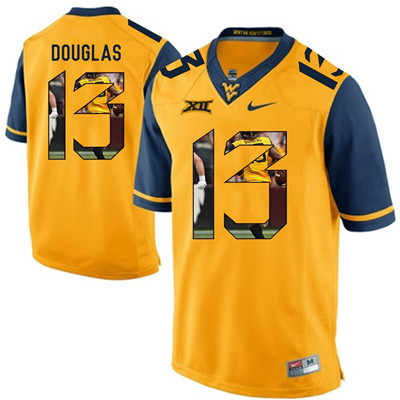 West Virginia Mountaineers Gold Rasul Douglas College Football Portrait Jersey West Virginia Mountaineers Gold Rasul Douglas College Football Portrait Jersey