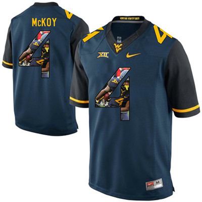 West Virginia Mountaineers Blue Kennedy McKoy College Football Portrait Jersey