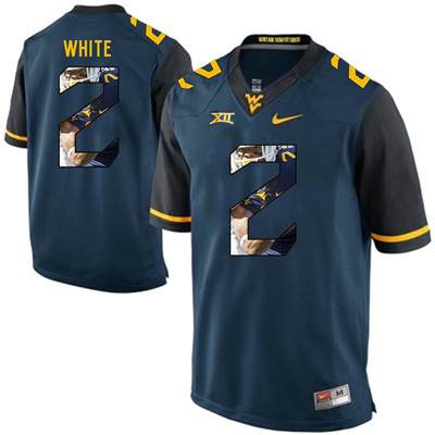 West Virginia Mountaineers Blue Ka'Raun White College Football Portrait Jersey
