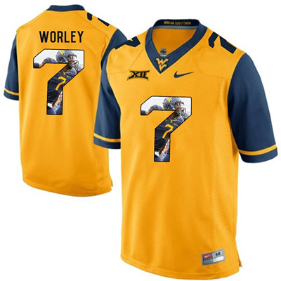 West Virginia Mountaineers Gold Daryl Worley College Football Portrait Jersey West Virginia Mountaineers Gold Daryl Worley College Football Portrait Jersey