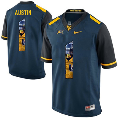 West Virginia Mountaineers Blue Tavon Austin College Football Portrait Jersey West Virginia Mountaineers Blue Tavon Austin College Football Portrait Jersey
