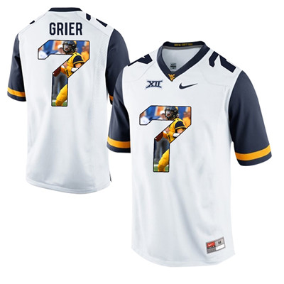 West Virginia Mountaineers White Will Grier College Football Portrait Jersey West Virginia Mountaineers White Will Grier College Football Portrait Jersey