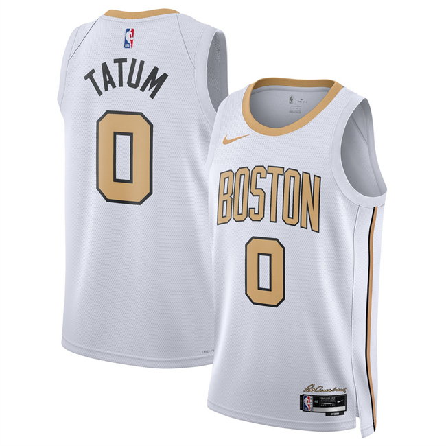 Men's Boston Celtics #0 Jayson Tatum White 2025 26 City Edition Stitched Basketball Jersey