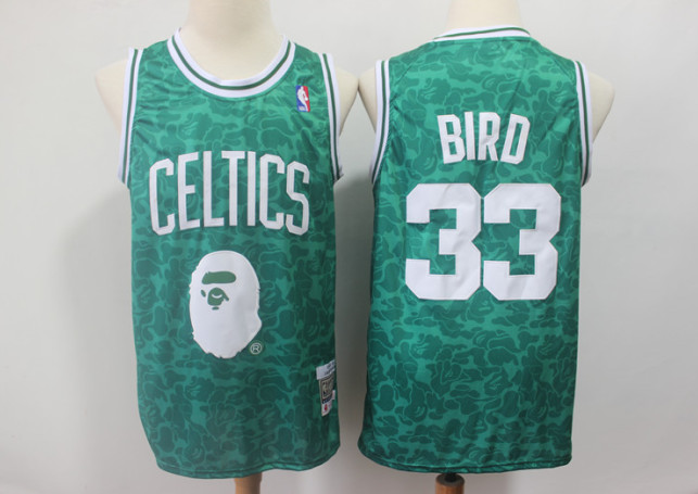 Celtics Bape 33 Larry Bird Green Hardwood Classics Jersey Celtics Bape 33 Larry Bird Green Hardwood Classics Jersey