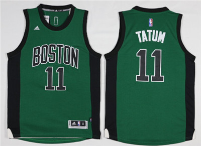 Celtics #11 Jayson Tatum Green Swingman Jersey