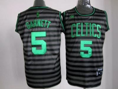 nba boston celtics #5 garnett grey(black strip) nba boston celtics #5 garnett grey(black strip)