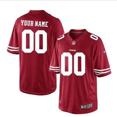 Men's Nike San Francisco 49ers Customized Limited Red Team Color NFL Jersey