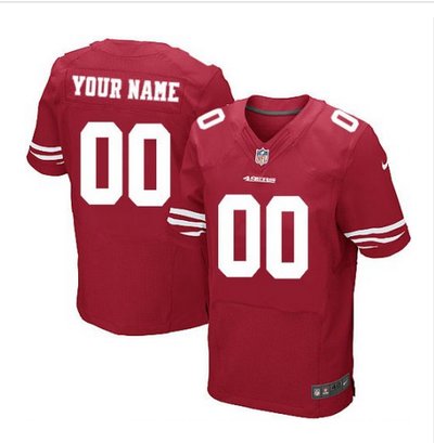 Men's Nike San Francisco 49ers Customized Elite Red Team Color NFL Jersey