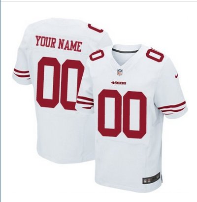 Men's Nike San Francisco 49ers Customized Elite White NFL Jersey