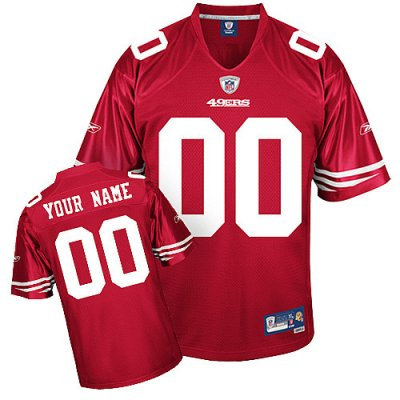 Customized San Francisco 49ers Jersey Eqt Red Team Color Football Jersey Customized San Francisco 49ers Jersey Eqt Red Team Color Football Jersey
