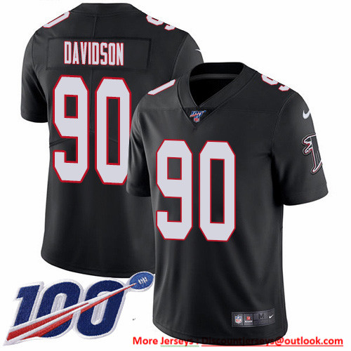 Nike Falcons #90 Marlon Davidson Black Alternate Men's Stitched NFL 100th Season Vapor Untouchable Limited Jersey