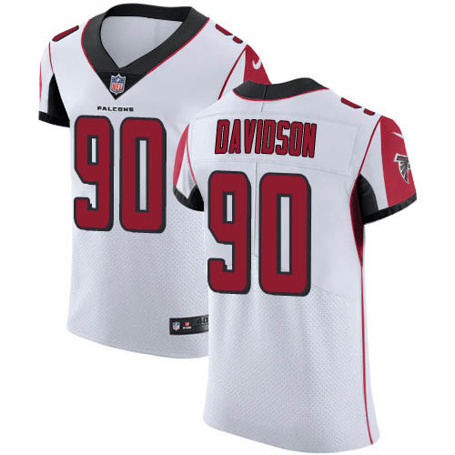 Nike Falcons #90 Marlon Davidson White Men's Stitched NFL New Elite Jersey Nike Falcons #90 Marlon Davidson White Men's Stitched NFL New Elite Jersey