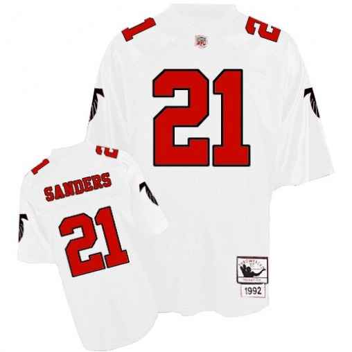 Nike Falcons #21 Deion Sanders White Men's Stitched 1994 Authentic NFL Throwback Jersey