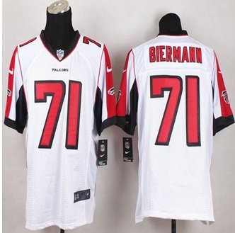 NEW Atlanta Falcons #71 Kroy Biermann White Men's Stitched NFL Elite Jersey