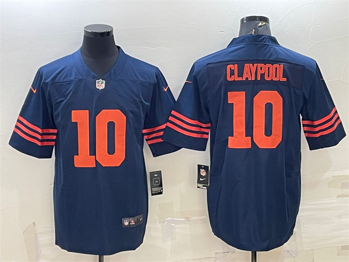 Men's Chicago Bears #10 Chase Claypool Navy Color Rush Limited Stitched Football Jersey Men's Chicago Bears #10 Chase Claypool Navy Color Rush Limited Stitched Football Jersey