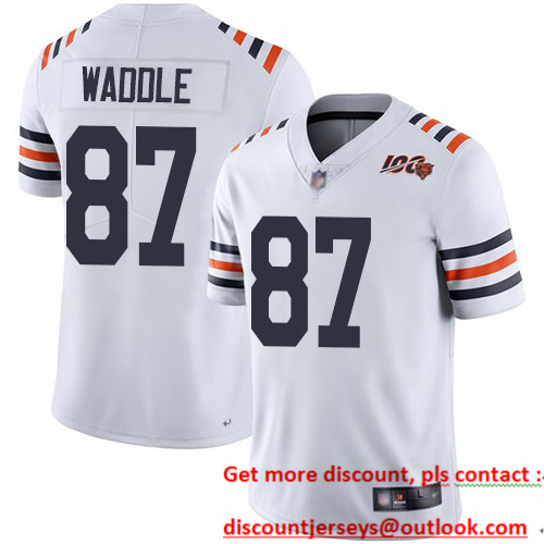 Bears #87 Tom Waddle White Alternate Men's Stitched Football Vapor Untouchable Limited 100th Season Jersey Bears #87 Tom Waddle White Alternate Men's Stitched Football Vapor Untouchable Limited 100th Season Jersey
