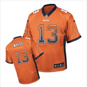 New Chicago Bears #13 Kevin White Orange Alternate Men's Stitched NFL Elite Drift Fashion Jersey