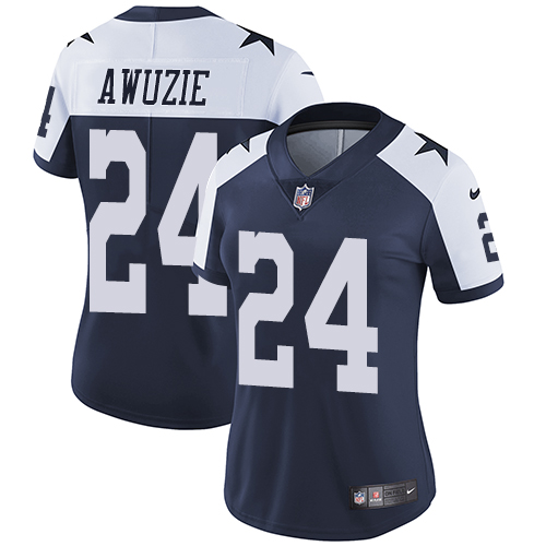 Nike Cowboys #24 Chidobe Awuzie Navy Blue Thanksgiving Women's Stitched NFL Vapor Untouchable Limited Throwback Jersey Nike Cowboys #24 Chidobe Awuzie Navy Blue Thanksgiving Women's Stitched NFL Vapor Untouchable Limited Throwback Jersey