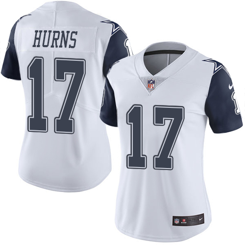 Nike Cowboys #17 Allen Hurns White Women's Stitched NFL Limited Rush Jersey Nike Cowboys #17 Allen Hurns White Women's Stitched NFL Limited Rush Jersey