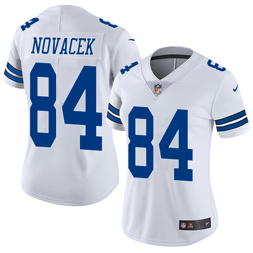 Nike Cowboys #84 Jay Novacek White Women's Vapor Untouchable Elite Player NFL Jersey