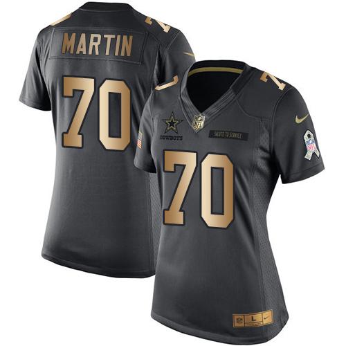 Nike Cowboys #70 Zack Martin Black Women's Stitched NFL Limited Gold Salute to Service Jersey Nike Cowboys #70 Zack Martin Black Women's Stitched NFL Limited Gold Salute to Service Jersey