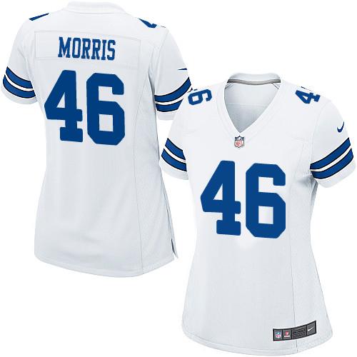 Nike Cowboys #46 Alfred Morris White Women's Stitched NFL Elite Jersey Nike Cowboys #46 Alfred Morris White Women's Stitched NFL Elite Jersey