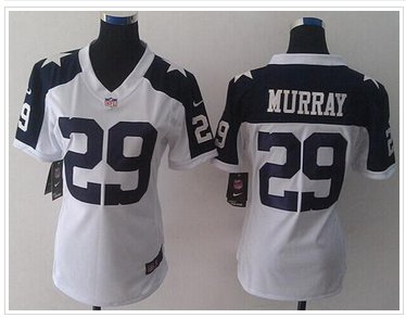 Women's NEW Cowboys #29 DeMarco Murray White Thanksgiving Throwback NFL Limited Jersey