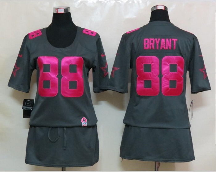 Womens NEW Dallas cowboys 88 Bryant Elite breast Cancer Awareness Dark grey Jerseys Womens NEW Dallas cowboys 88 Bryant Elite breast Cancer Awareness Dark grey Jerseys