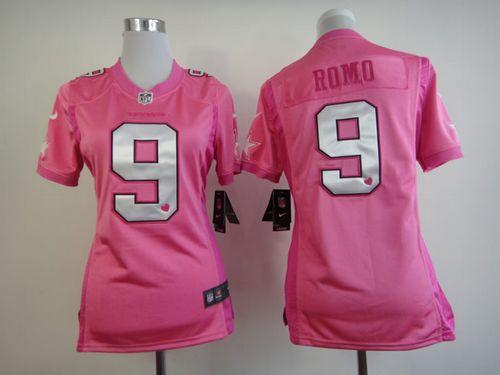 Nike Cowboys #9 Tony Romo Pink Women's Be Luv'd Stitched NFL New Elite Jersey Nike Cowboys #9 Tony Romo Pink Women's Be Luv'd Stitched NFL New Elite Jersey