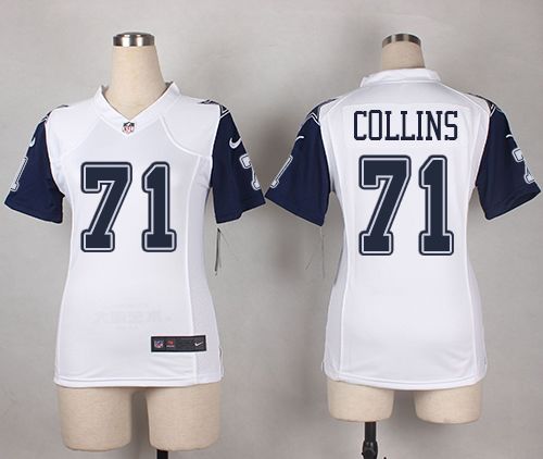 Nike Cowboys #71 La'el Collins White Women's Stitched NFL Elite Rush Jersey