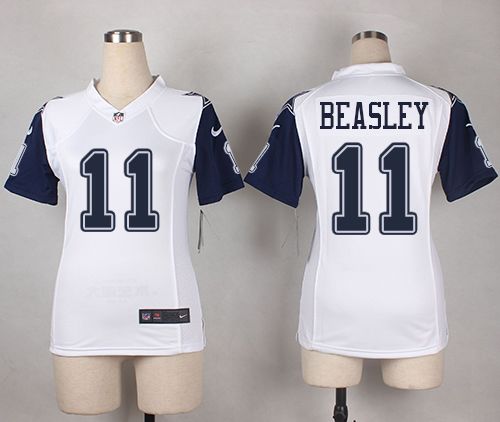 Nike Cowboys #11 Cole Beasley White Women's Stitched NFL Elite Rush Jersey