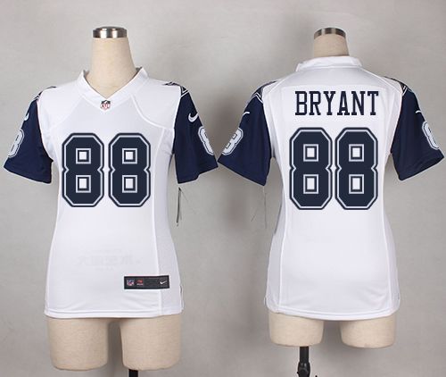 Nike Cowboys #88 Dez Bryant White Women's Stitched NFL Elite Rush Jersey