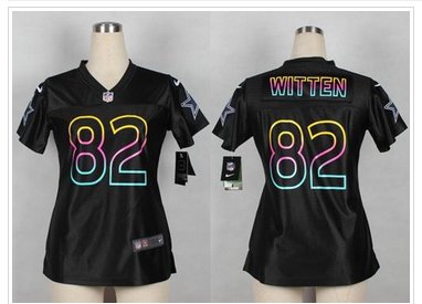 Women's Nike Cowboys #82 Jason Witten Black NFL Fashion Game Jersey