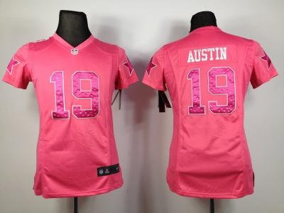 NEW Women Dallas Cowboys #19 Miles Austin pink jerseys