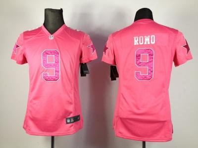 NEW Women Dallas Cowboys #9 Tony Romo pink jerseys