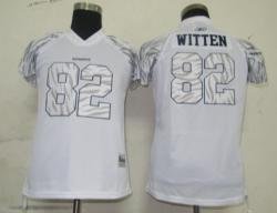 Dallas Cowboys #82 Witten White Women Jerseys