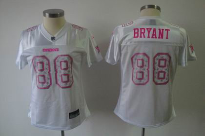 Women Dallas cowboys 88 bryant Star Struck White Fashion Jersey