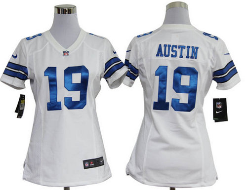 Women Nike Dallas cowboys 19 Miles Austin White Game Jerseys