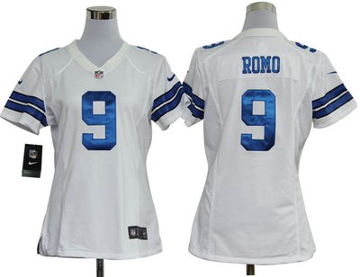 Women Nike Dallas cowboys 9 Tony Romo White Game Jerseys