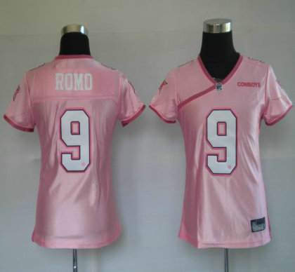 Women Jerseys Dallas cowboys 9 Tony Romo pink