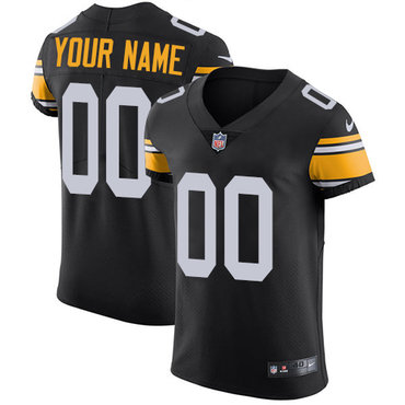 Men's NFL Pittsburgh Steelers Vapor Untouchable Customized Elite Black Alternate Jersey