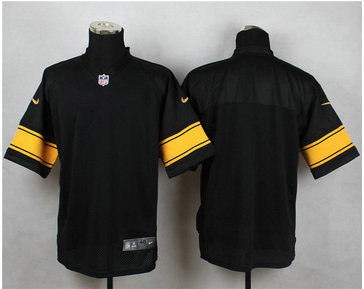 Nike Pittsburgh Steelers Custom Black(Gold No.) Men''s Stitched NFL Elite Jersey
