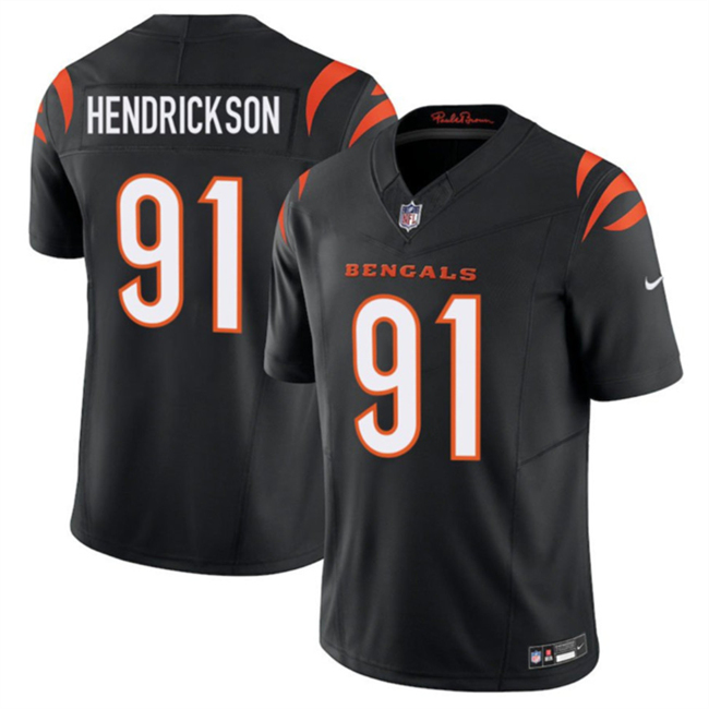 Men's Cincinnati Bengals #91 Trey Hendrickson Black 2025 F.U.S.E. Vapor Untouchable Limited Stitched Football Jersey Men's Cincinnati Bengals #91 Trey Hendrickson Black 2025 F.U.S.E. Vapor Untouchable Limited Stitched Football Jersey